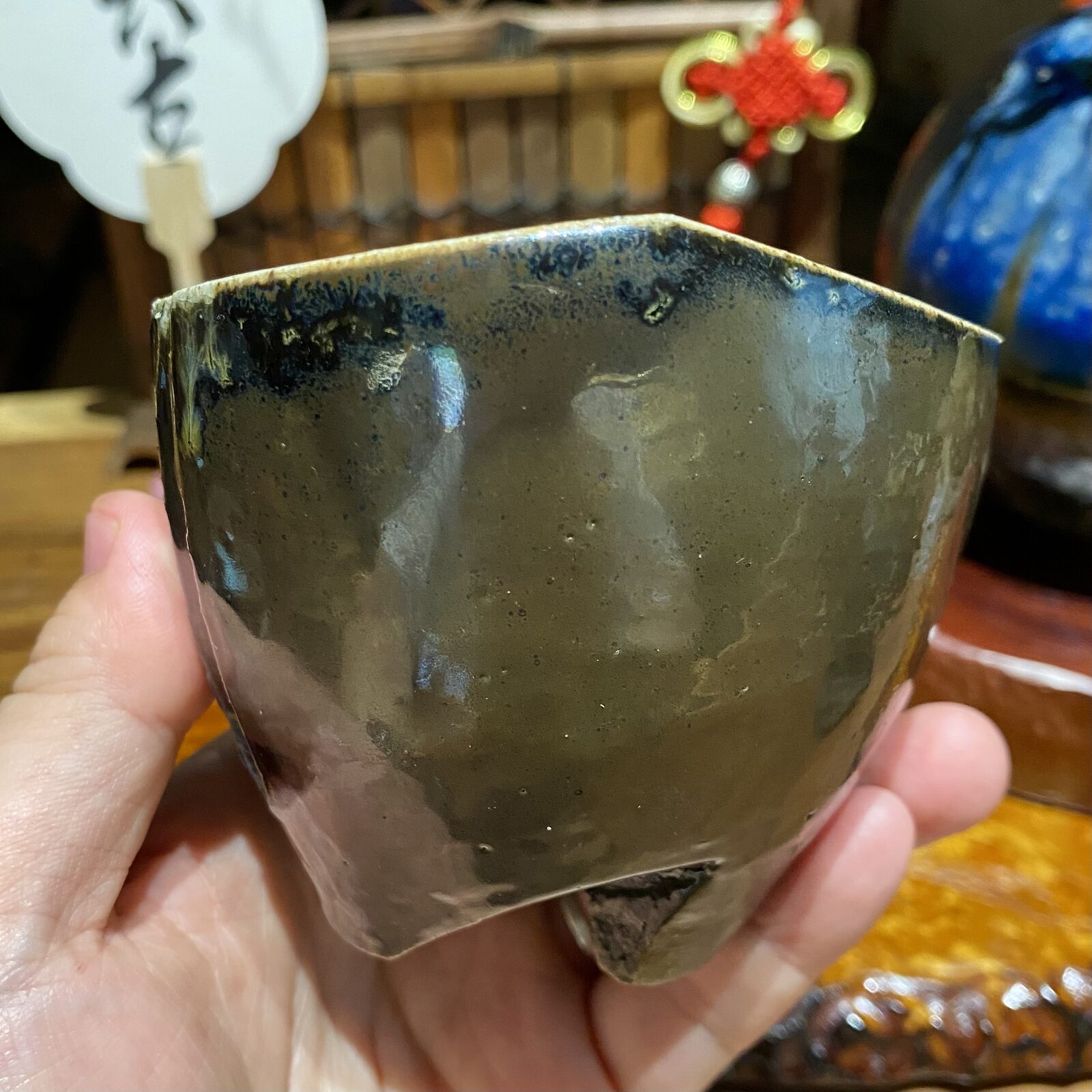 Olive Ash Wide Bowl