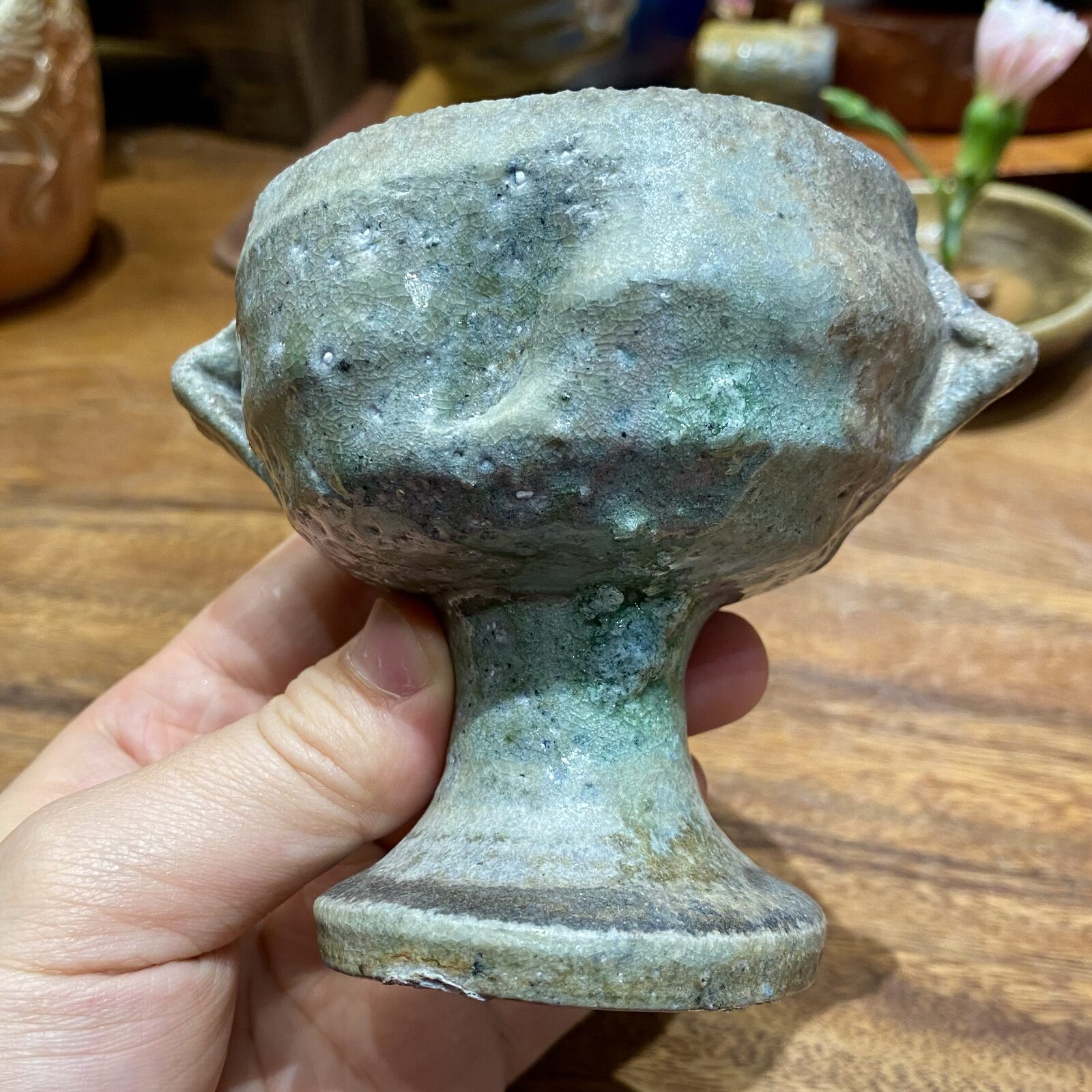 Ash-Grey Stemmed Cup