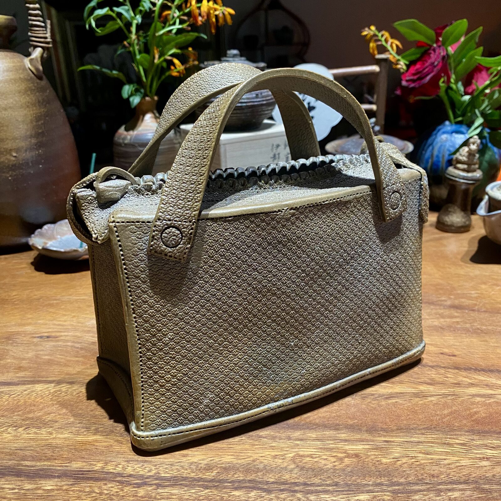 Woven-Clay Handbag Objet
