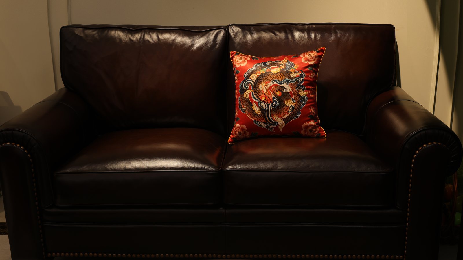Auspicious Double Fish Cushion